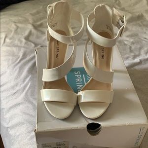 Call it spring white heels